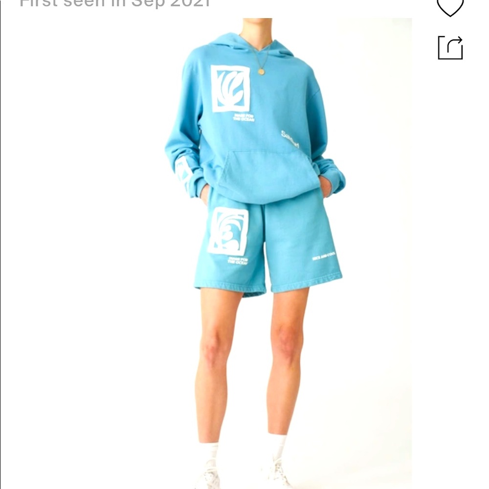 MADE FOR THE OCEAN SWEATSHORTS- WARM BLUE Size L